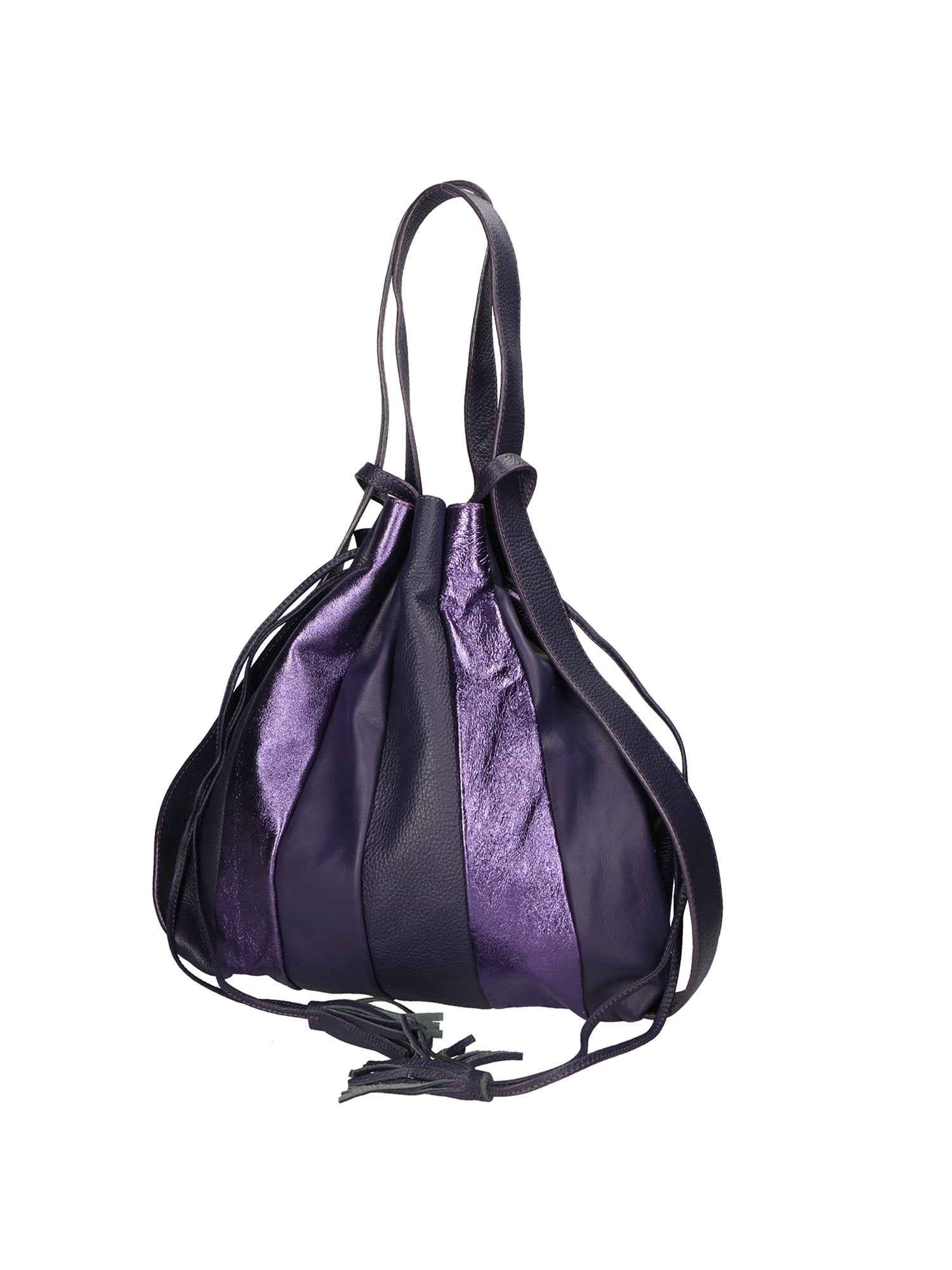 Oceania Borsa a spalla da donna Vera pelle 580041-VIOLA PURPLE Gave Lux