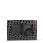 Vera pelle VS-1022-Nero Set portafoglio e portachiavi uomo Sergio Valentini