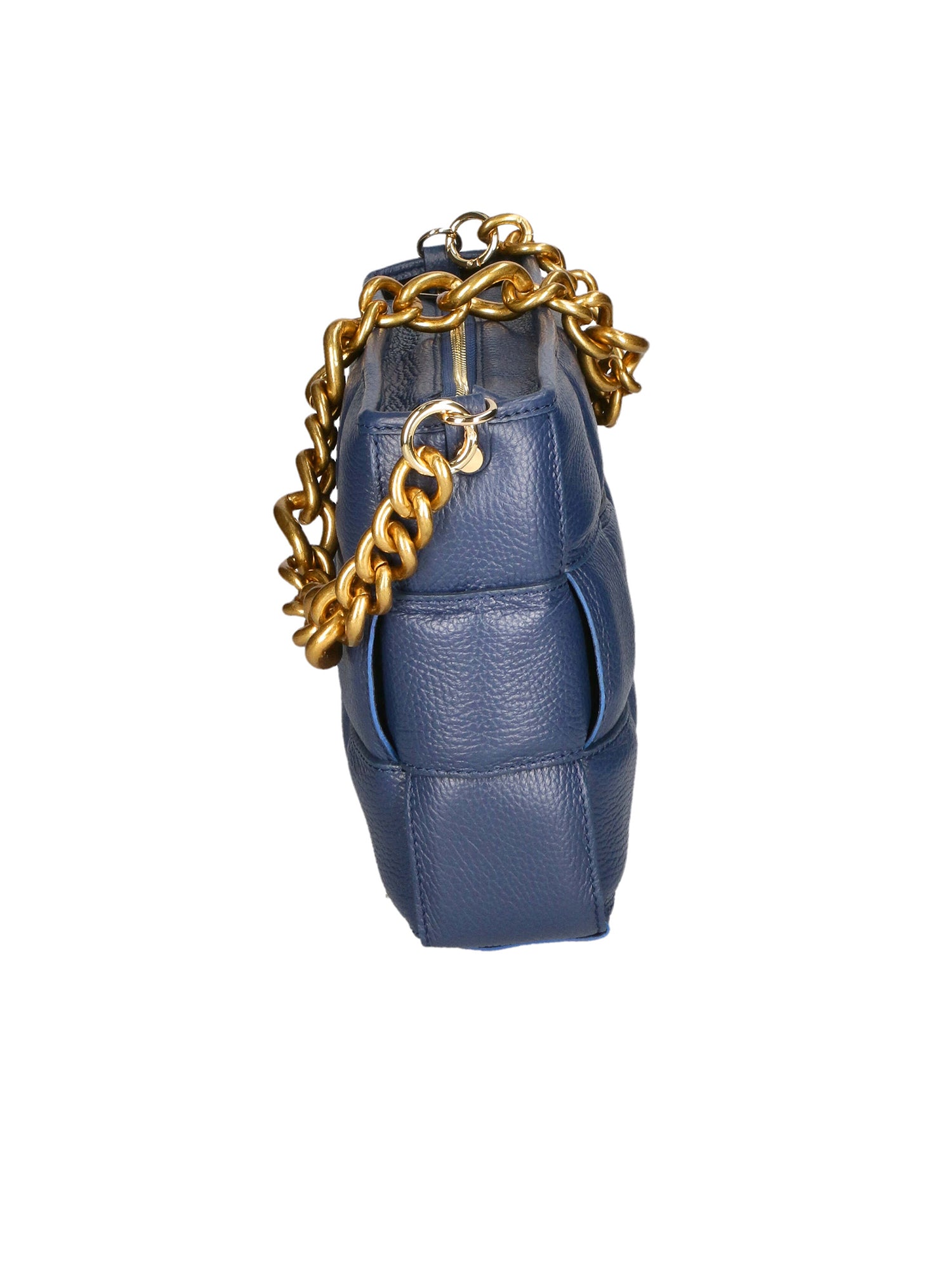 Agostina Borsa a mano da donna Vera pelle 04691-D24 BLU BLUE Gave Lux