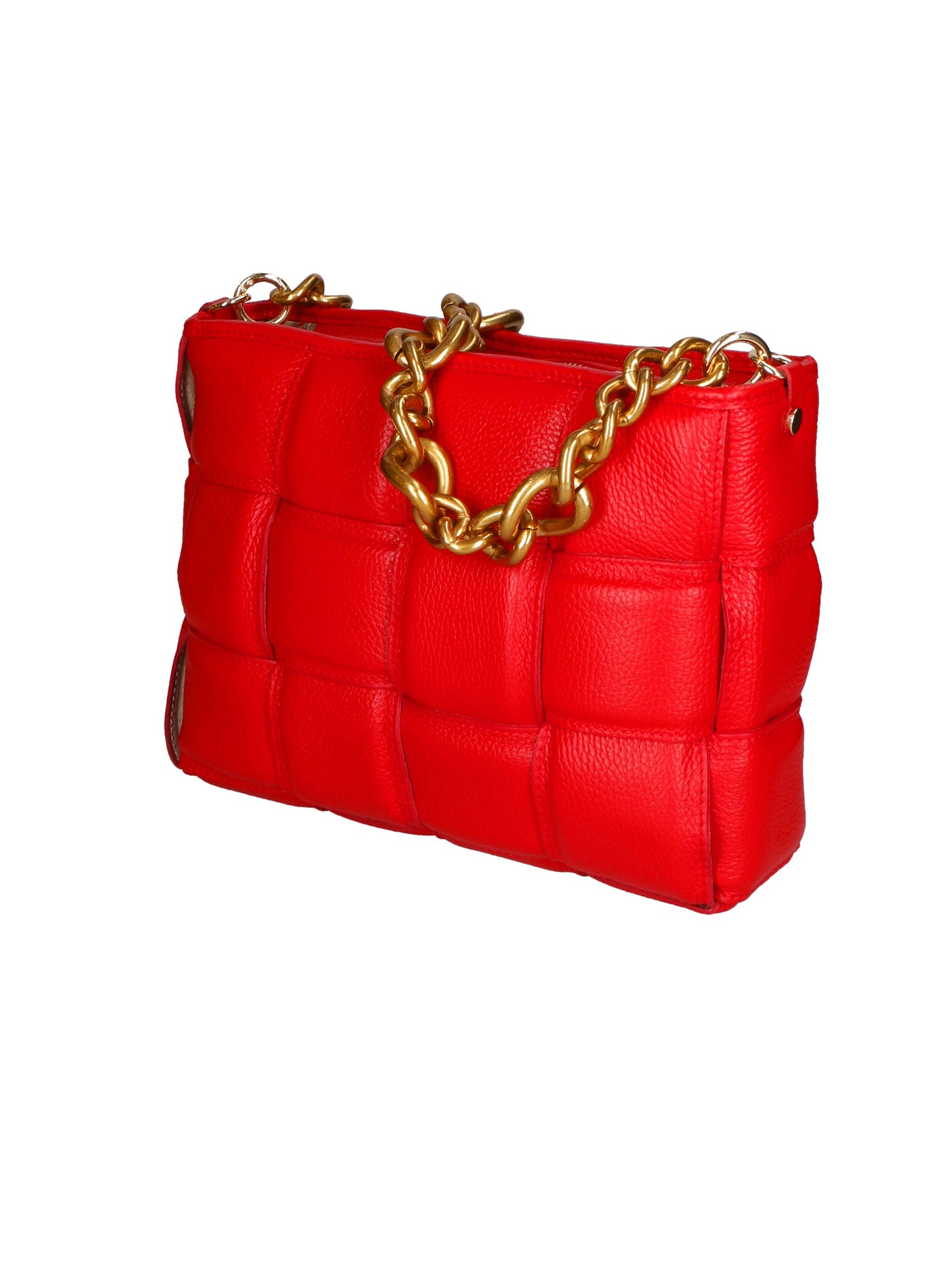 Agostina Borsa a mano da donna Vera pelle 04691-D58 ROSSO FERRARI Gave Lux