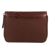 Nohemi Portafoglio donna vera pelle Zip 524072-T.MORO DARK BROWN Gave Lux