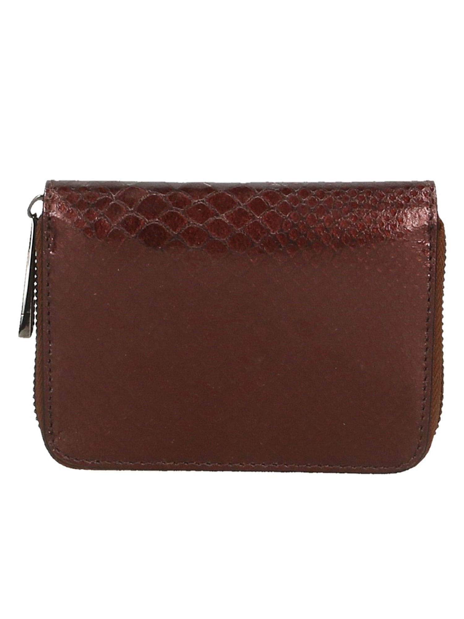 Nohemi Portafoglio donna vera pelle Zip 524072-T.MORO DARK BROWN Gave Lux