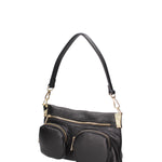 Borsa a spalla da donna Vera pelle 07147-D28 NERO Roberta Rossi