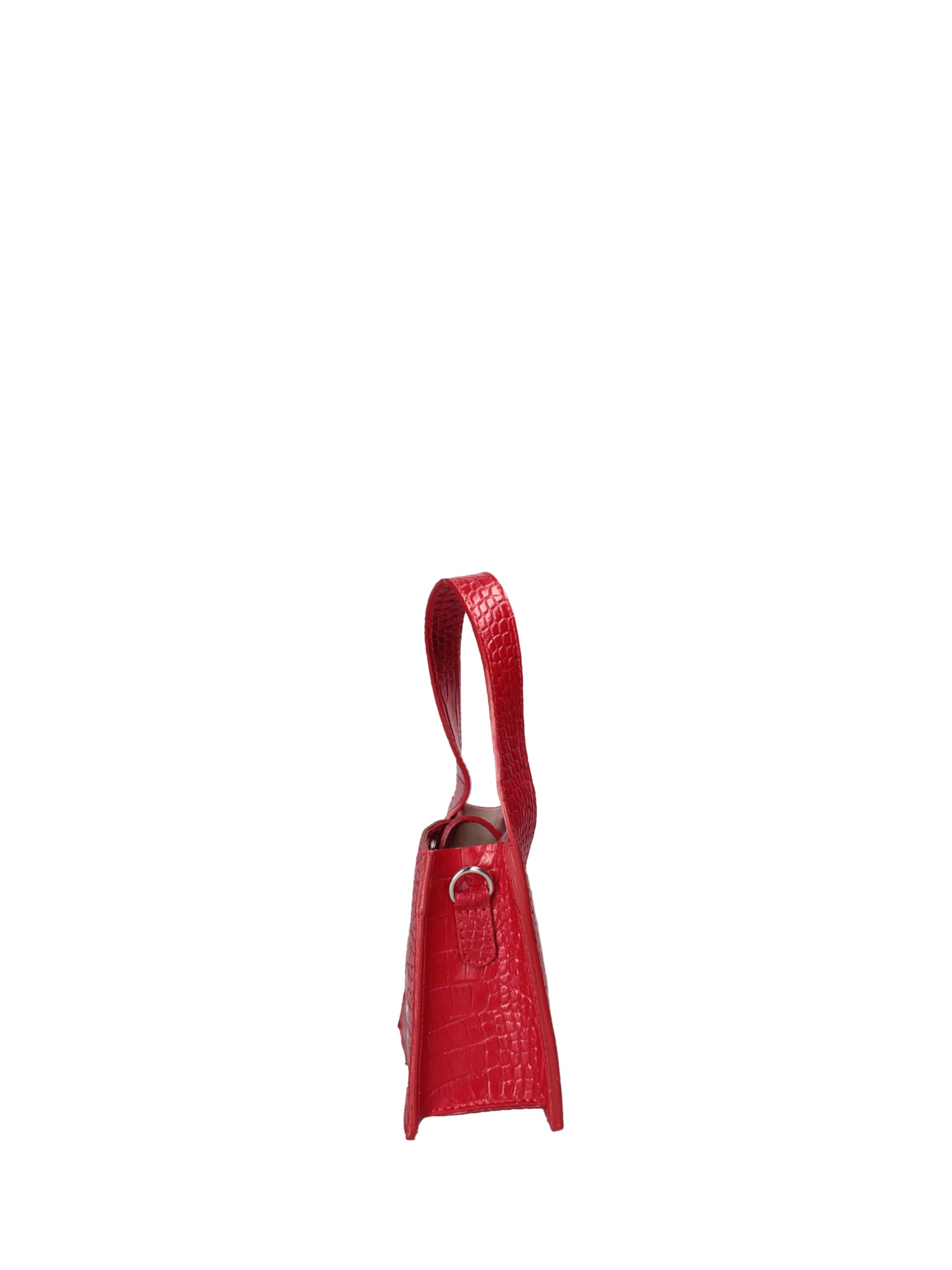 Borsa a mano da donna Vera pelle effetto cocco 07220-C58 ROSSO Roberta Rossi
