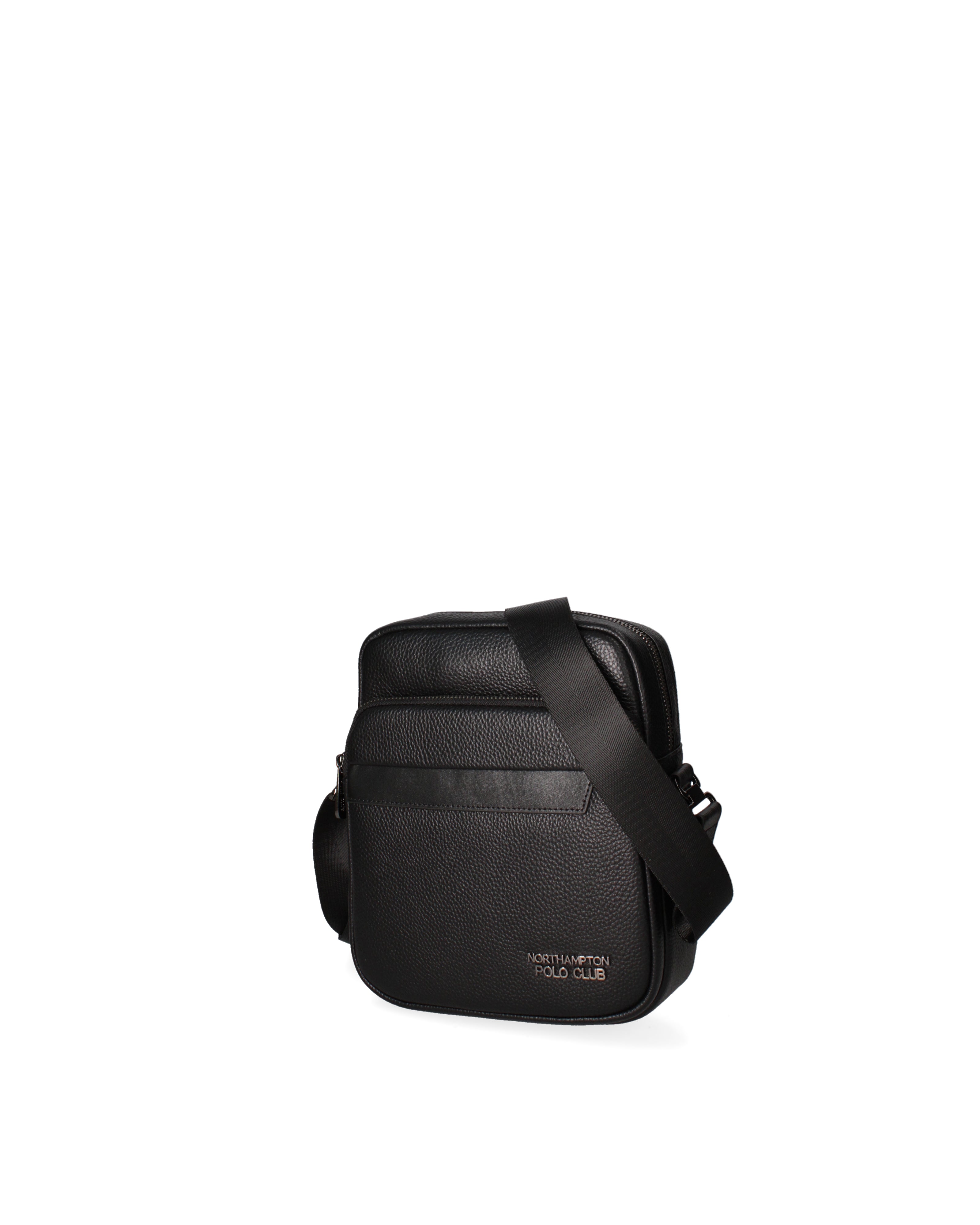 Borsa a tracolla da uomo in vera pelle Casual PC3216-NERO Northampton Polo Club