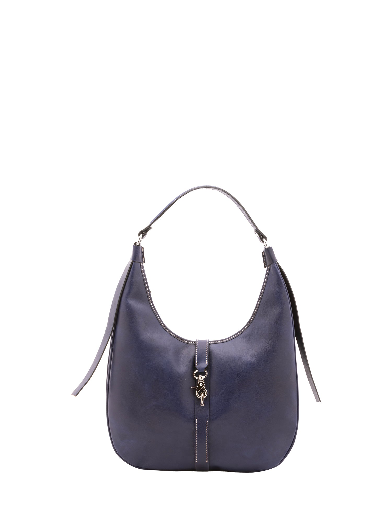 Borsa a spalla da donna 100% vera pelle 4607-BLU Alessia Firenze
