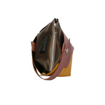 Ombretta Borsa a mano da donna Vera pelle 00643-C73+C36 MALVA+SENAPE MUSTARD Gave Lux