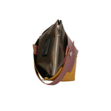 Ombretta Borsa a mano da donna Vera pelle 00643-C73+C36 MALVA+SENAPE MUSTARD Gave Lux