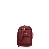 Borsa a tracolla donna Ecopelle e zip 601-1-BORDEAUX Diana&co