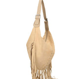 Zefira Borsa a spalla da donna Pelle Scamosciata 8630-FANGO Gave Lux