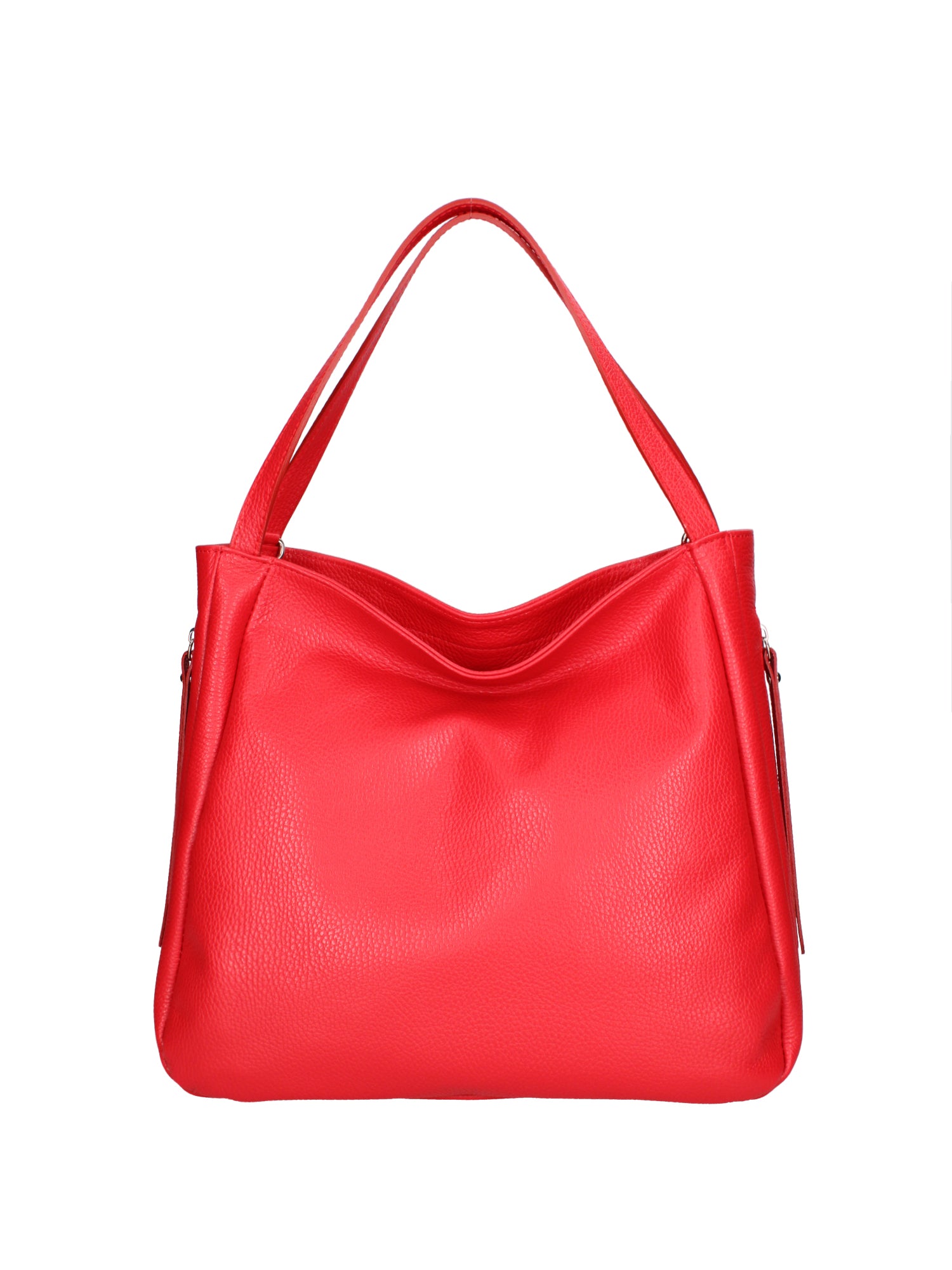 Borsa a spalla da donna Misto pelle e tessuto 07155-D58 ROSSO FUOCO Roberta Rossi