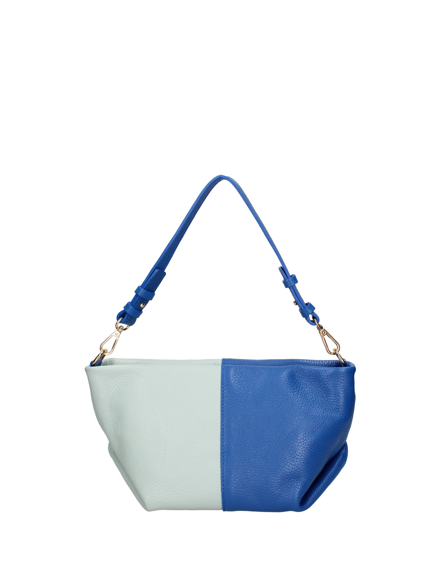 Borsa a spalla da donna Vera pelle 07165-D22 BLUETTE+D102 CIELO Roberta Rossi