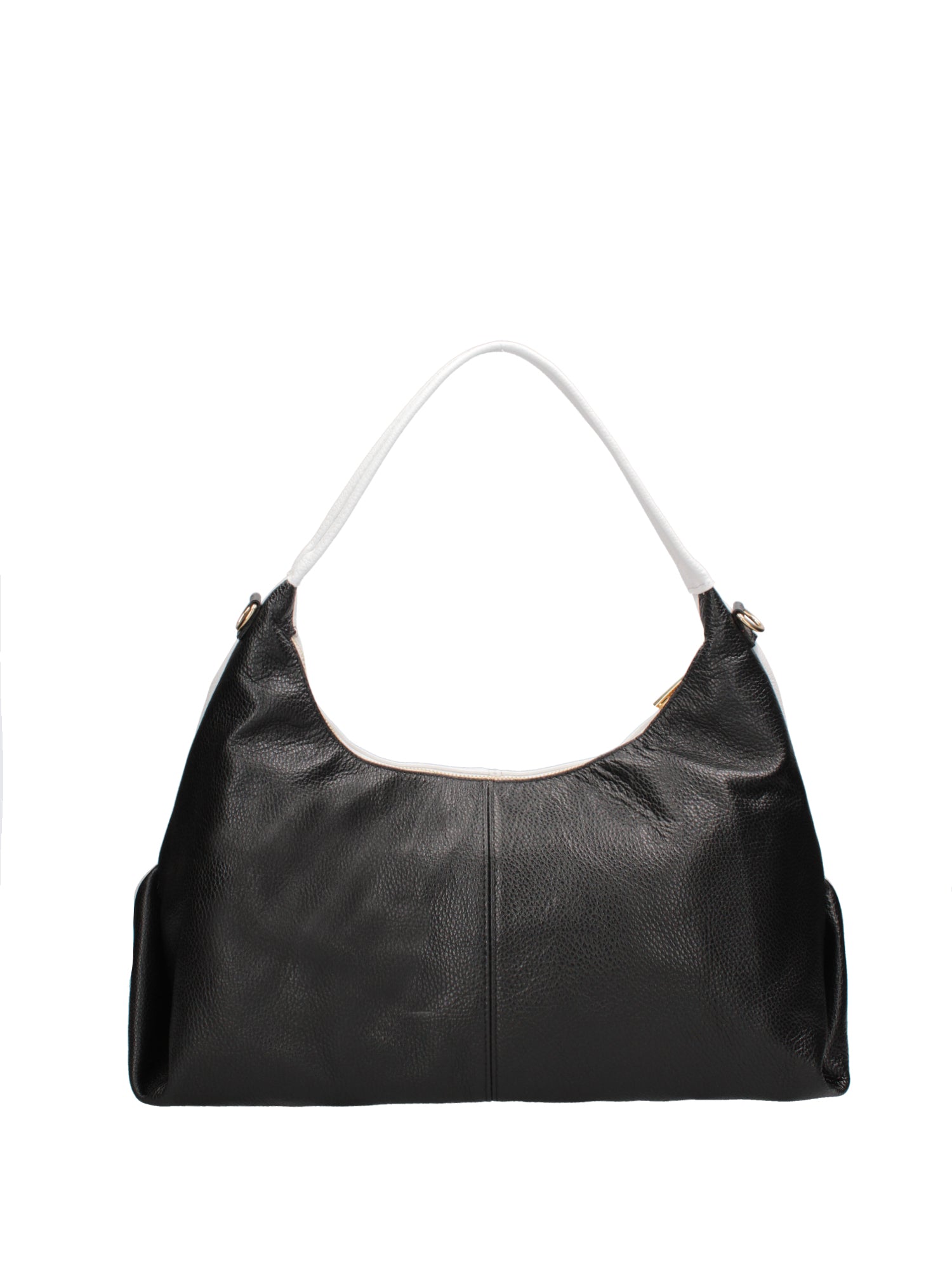 Borsa a spalla da donna Vera pelle 07233-BIANCO+D28 NERO Roberta Rossi
