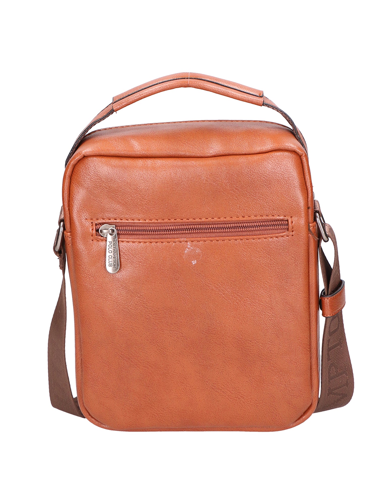 Borsa a tracolla uomo 100% pelle PU PCL3104-BROWN Northampton Polo Club