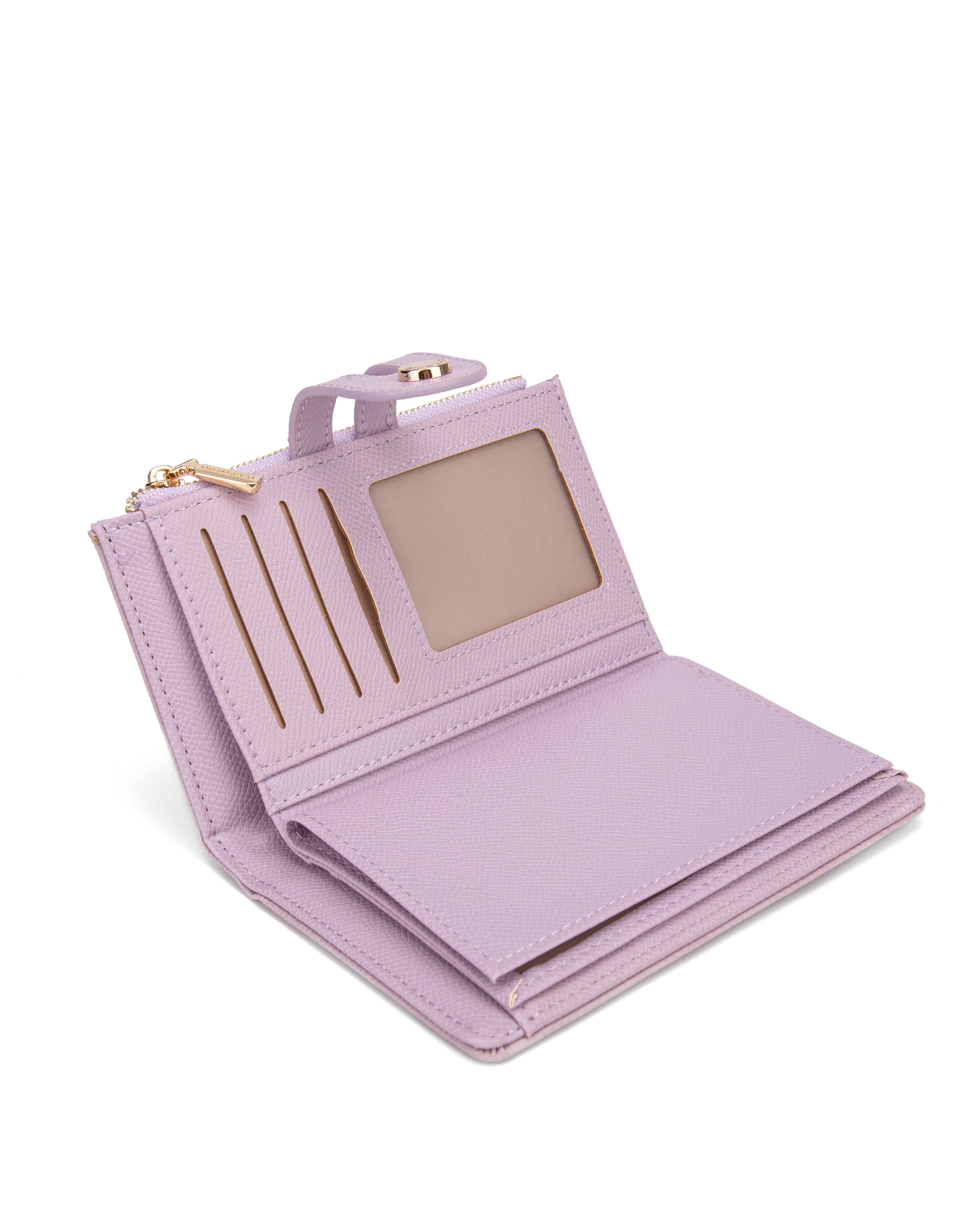 Portafoglio donna in pelle vegana Casual 798-2-2PT-LAVENDER Diana&co