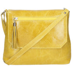 Carol Borsa a tracolla da donna Vera pelle 10035-GIALLO Gave Lux