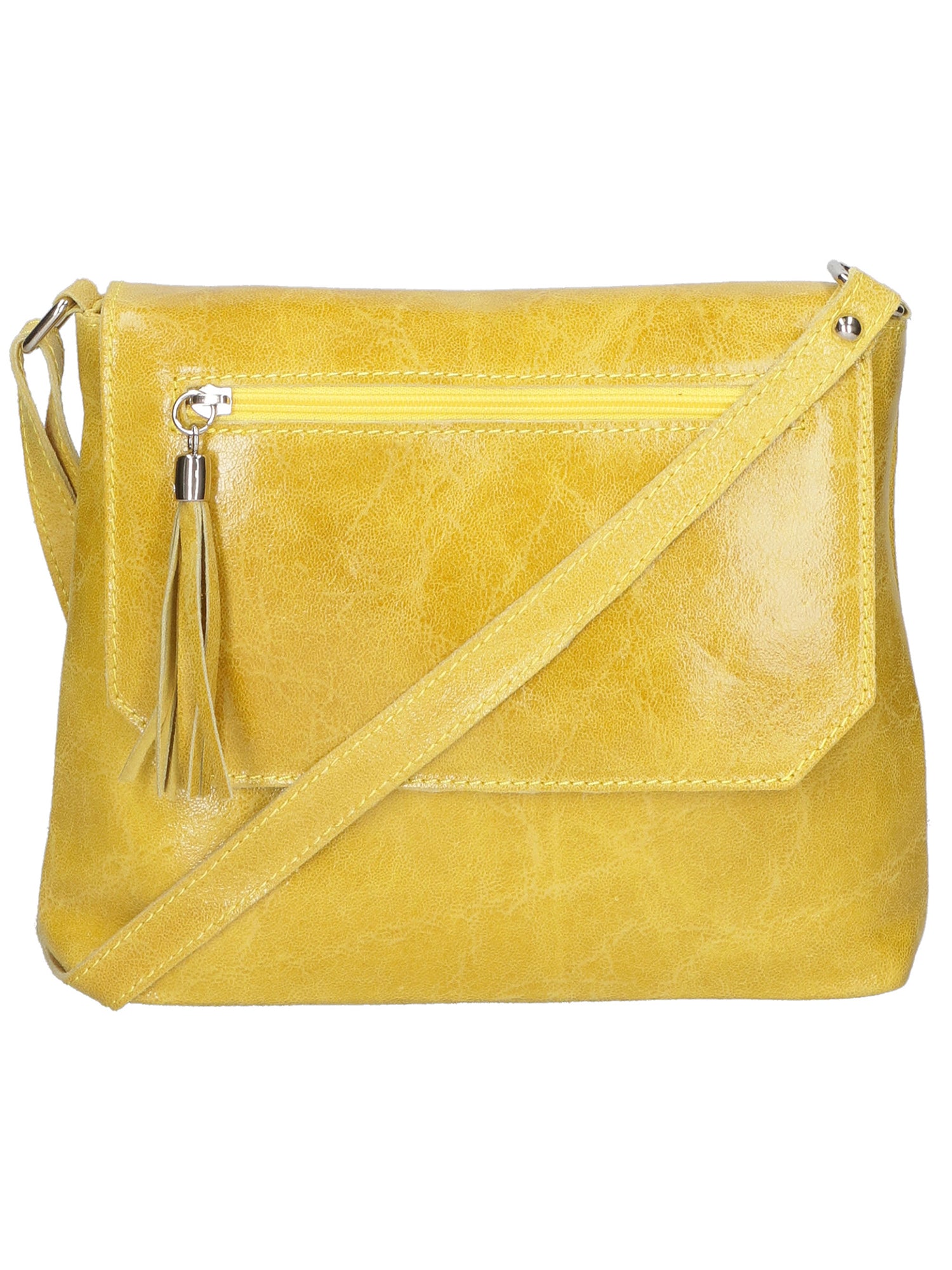 Carol Borsa a tracolla da donna Vera pelle 10035-GIALLO Gave Lux