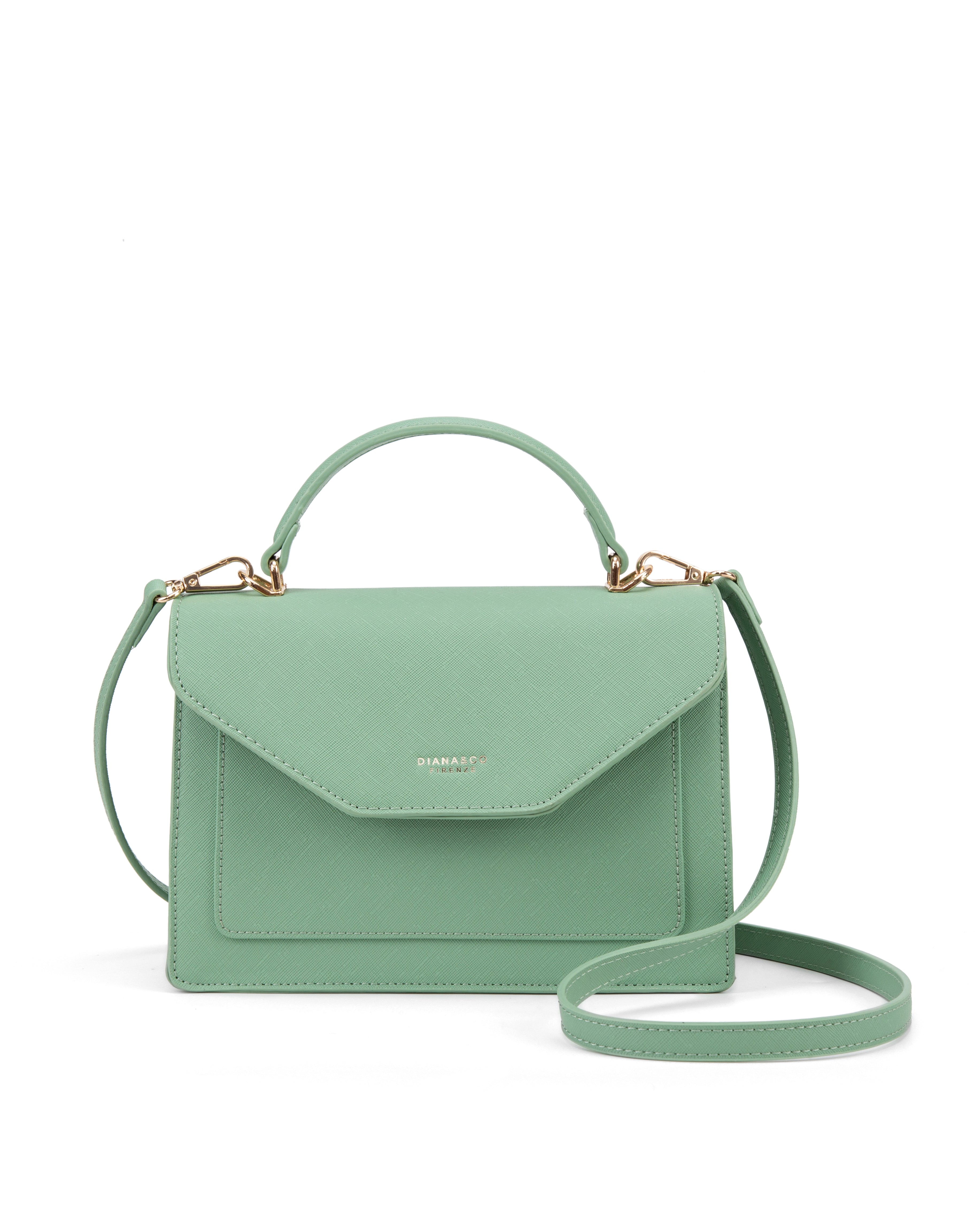 Borsa a mano da donna 100% pelle vegana PU 700-2PT-JADE Diana&co