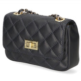 Carolina Borsa a spalla da donna Vera pelle 1073-S24 BLU JEANS Gave Lux