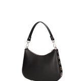 Borsa a spalla da donna 100% pelle ruga 07241-NERO Roberta Rossi
