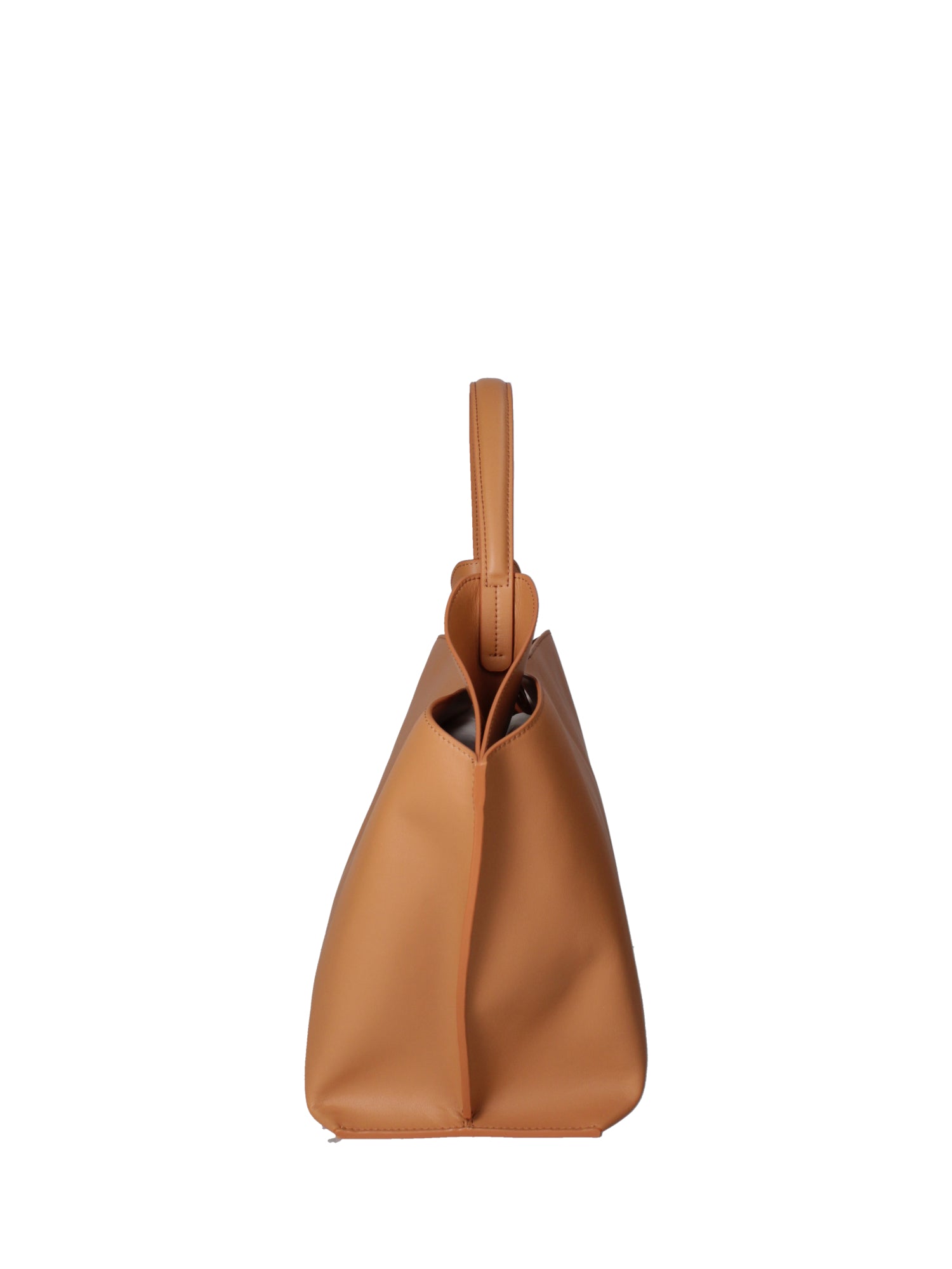 Borsa a mano da donna 100% pelle riciclata 07226-Cuoio Viola Castellani