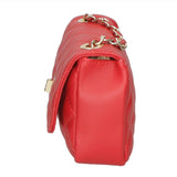 Carolina Borsa a spalla da donna Vera pelle 1073-S08 ROSSO Gave Lux