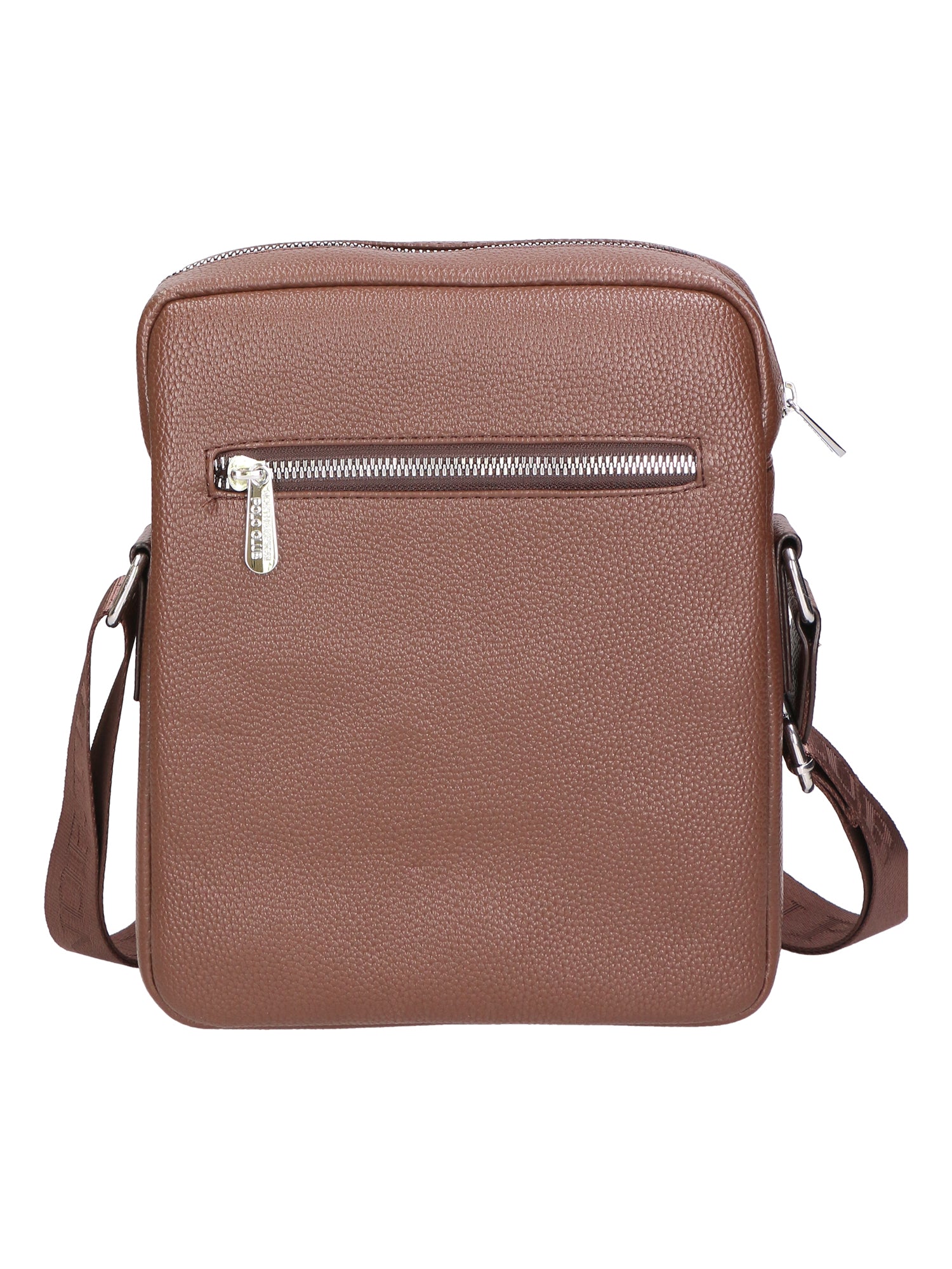 Borsa a tracolla uomo 100% pelle PU PCL3027-LIGHT BROWN Northampton Polo Club