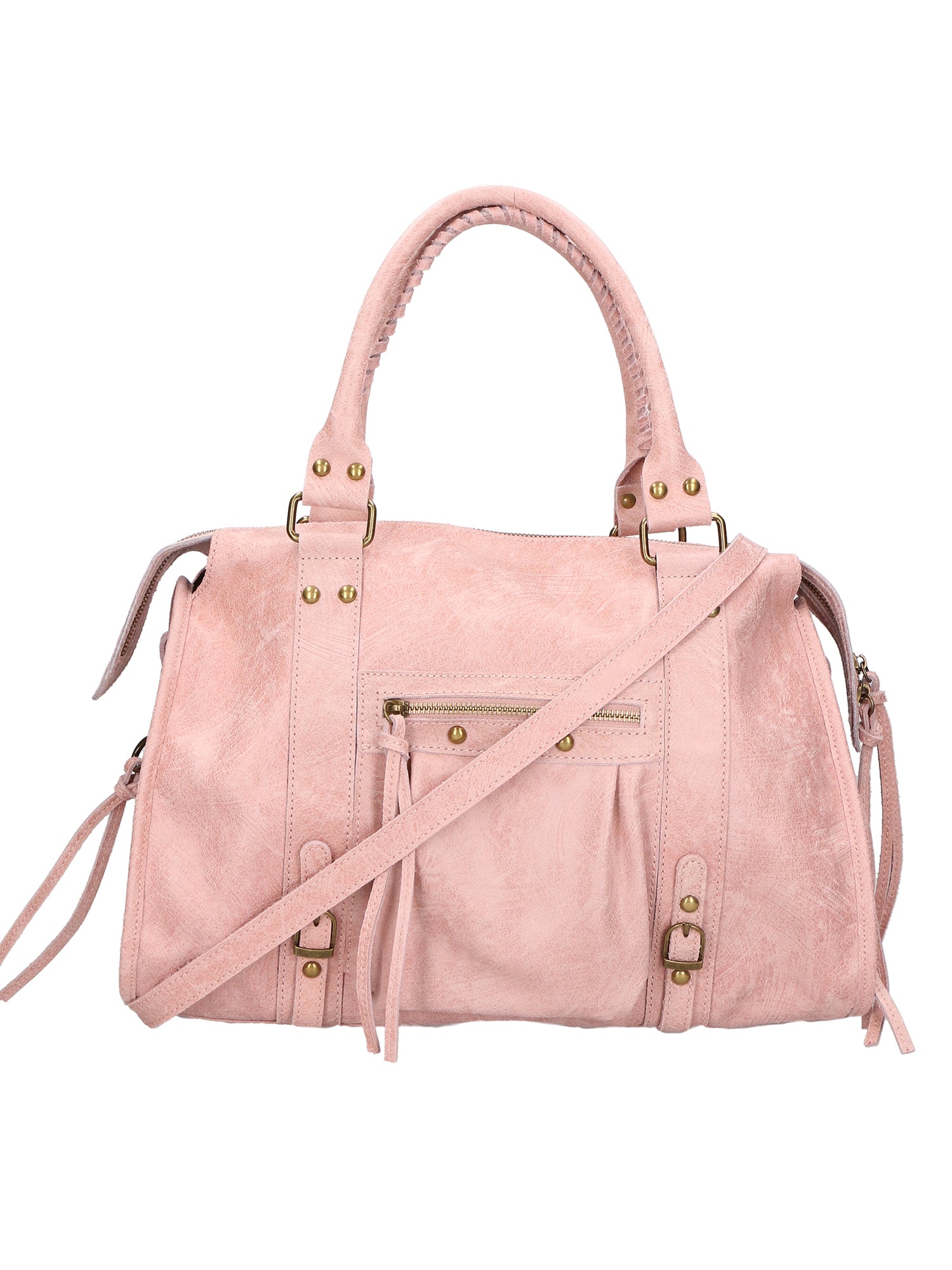 Elara Borsa a spalla da donna Vera pelle 06090-ROSA Gave Lux