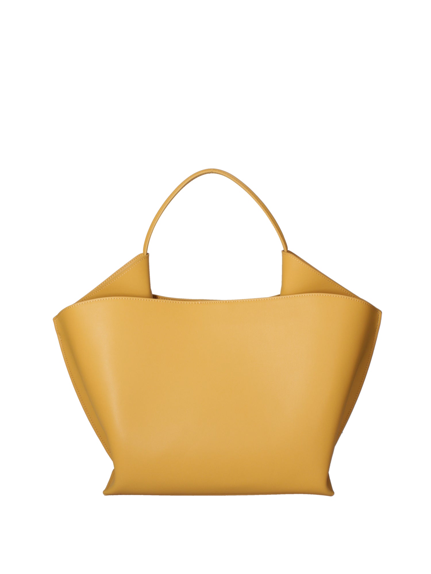 Borsa a mano da donna 100% pelle riciclata 07226-Light yellow Viola Castellani