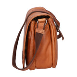 Borsa a tracolla unisex Made in Italy Vera pelle SN5863047-TAN Santini Firenze