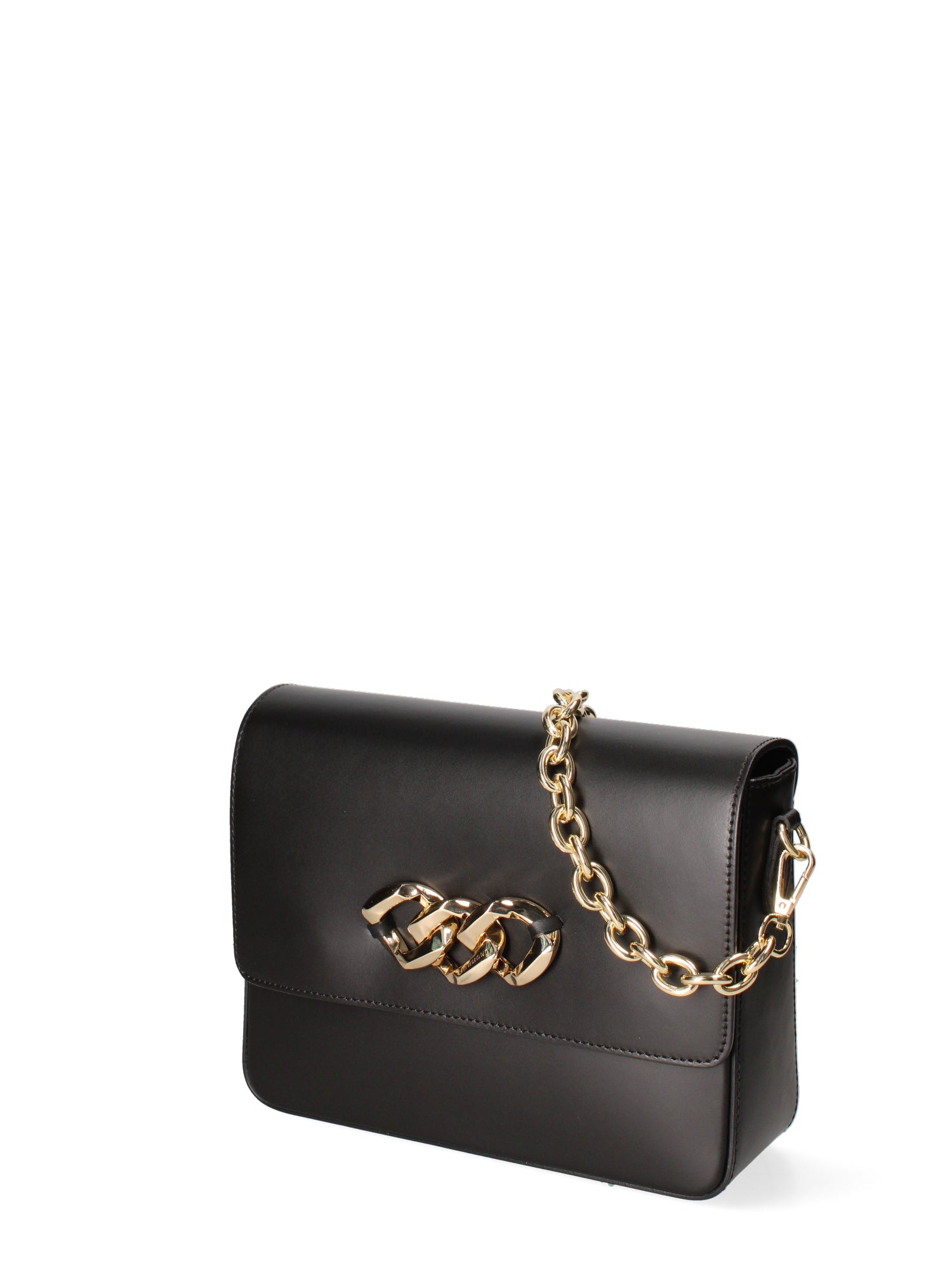Borsa a tracolla da donna Vera pelle JR-W-1053-BLACK-GOLD John Richmond