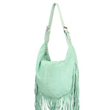 Zefira Borsa a spalla da donna Pelle Scamosciata 8630-MARINA Gave Lux