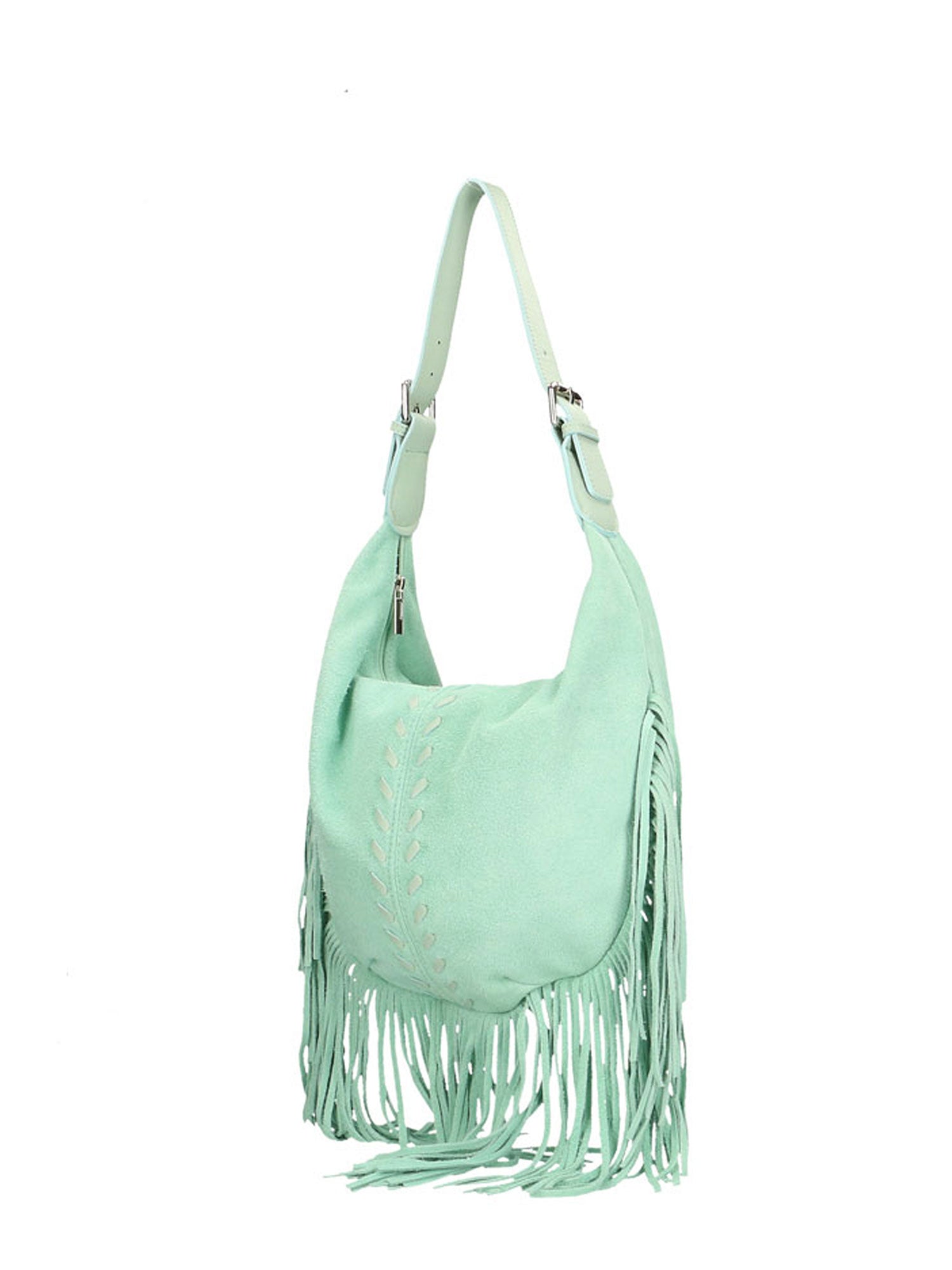 Zefira Borsa a spalla da donna Pelle Scamosciata 8630-MARINA Gave Lux