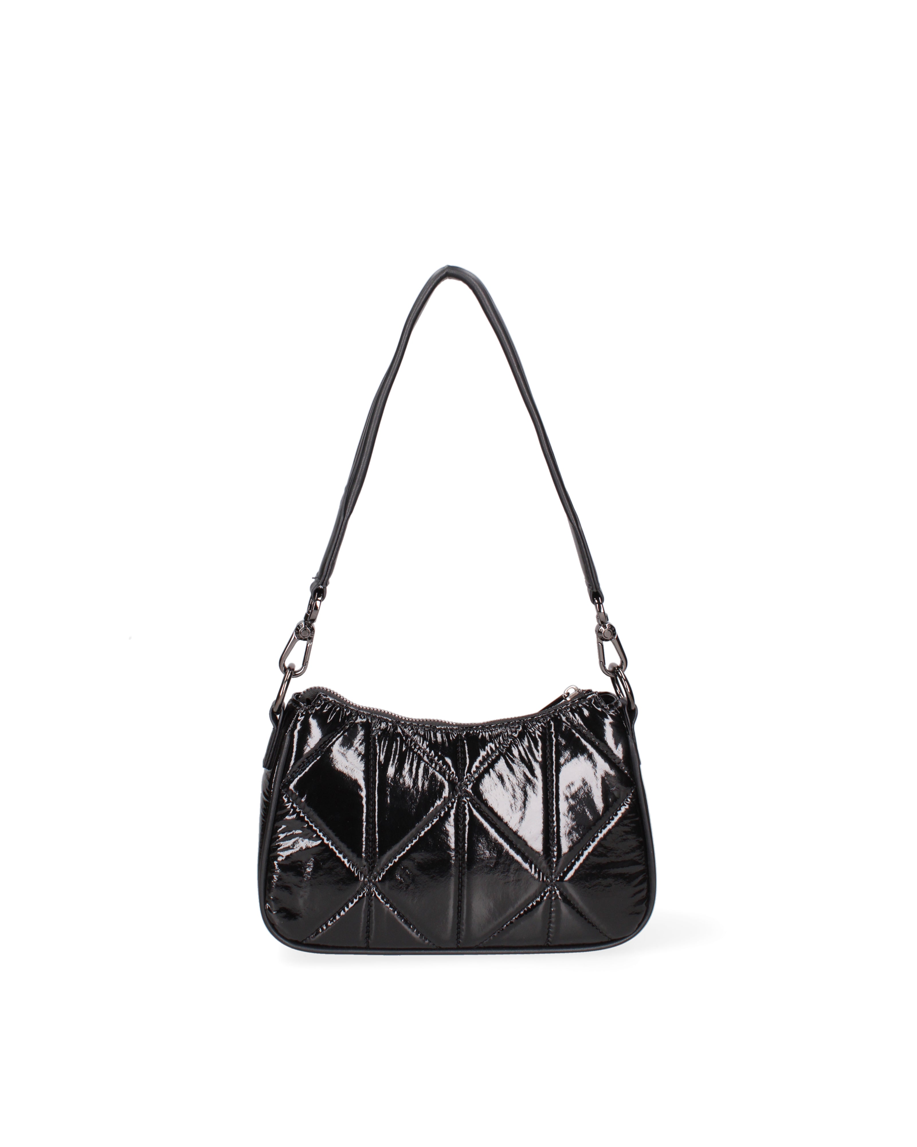 Borsa a spalla unisex Nylon e ecopelle F6716-2-BLACK David Jones