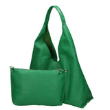 Ginger Borsa a spalla da donna Vera pelle 05788-D47 VERDE MELA Gave Lux