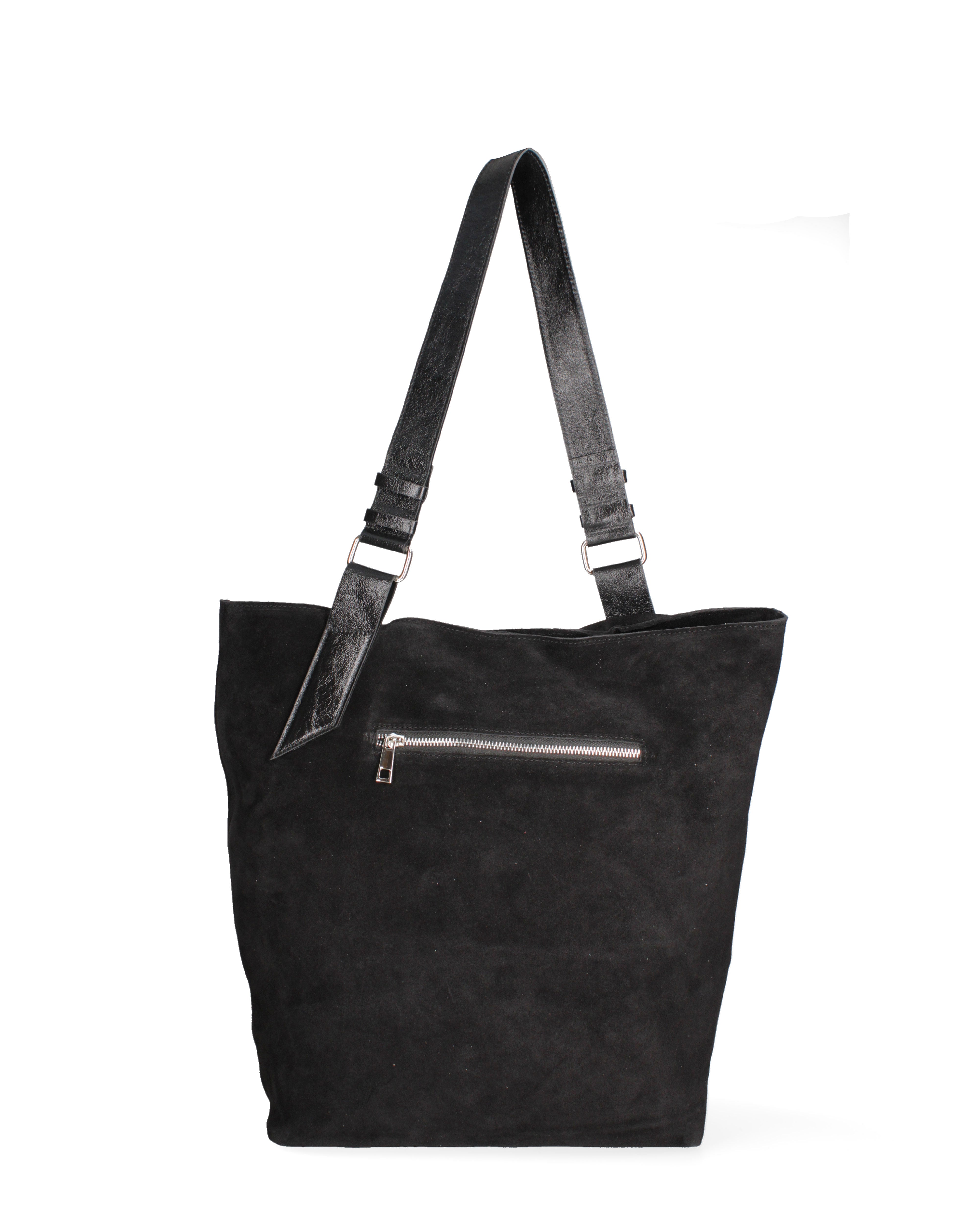 Borsa a spalla da donna Vera pelle 07312-NERO+L022 Roberta Rossi
