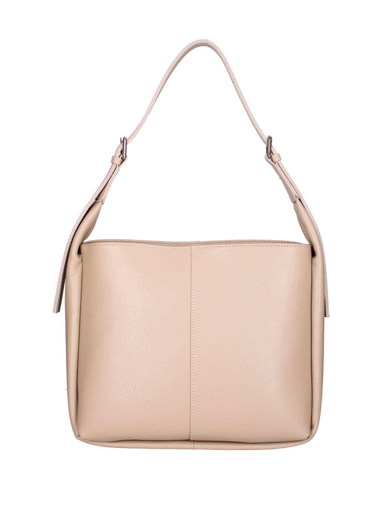 Borsa a spalla da donna Misto pelle e tessuto 07157-D05 CAPPUCCINO Roberta Rossi