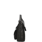 Borsa a tracolla da uomo Vera pelle HILB-4090-NERO Hill Burry