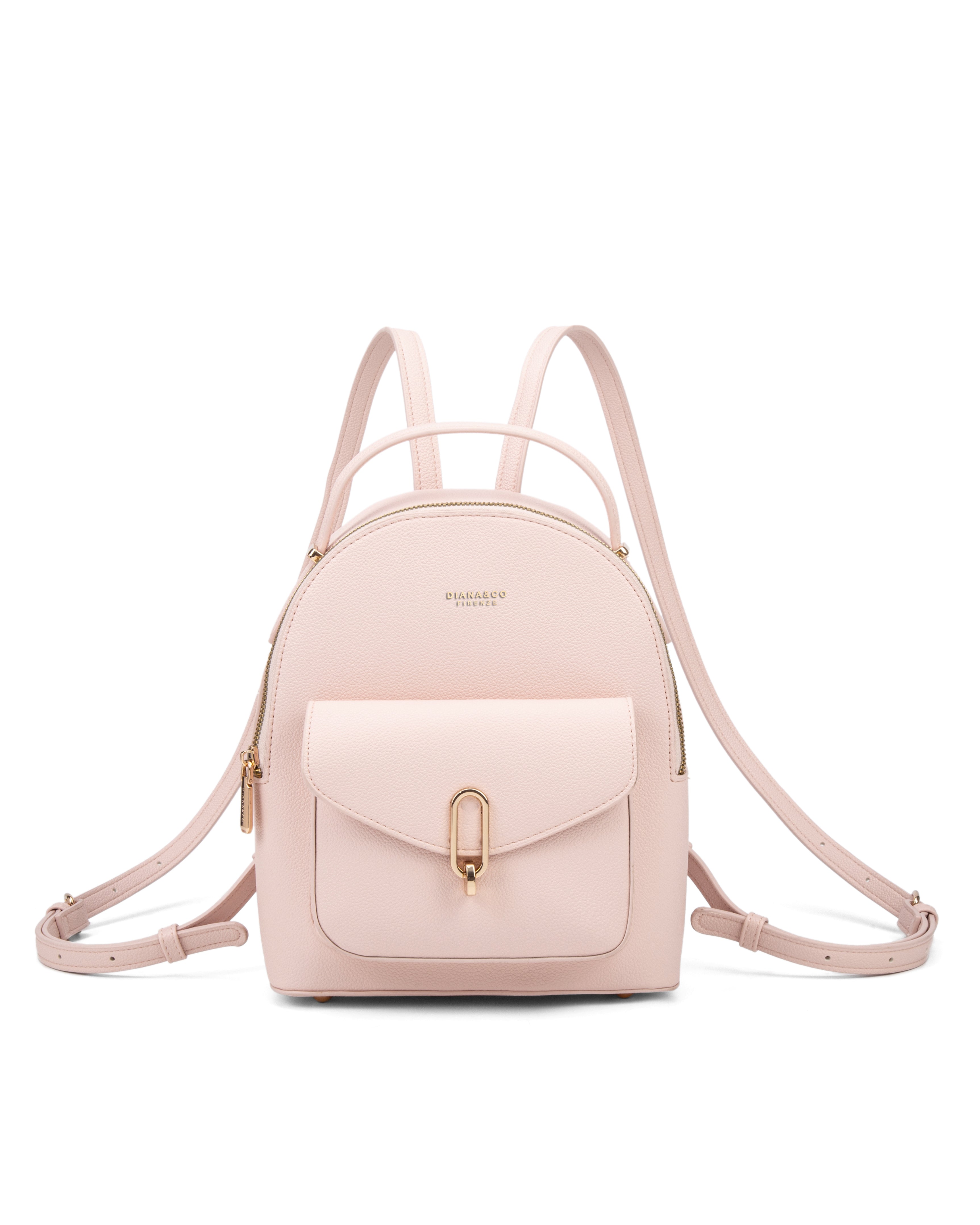 Zaino da donna in pelle vegana Casual 712-3PT-LIGHTPINK Diana&co