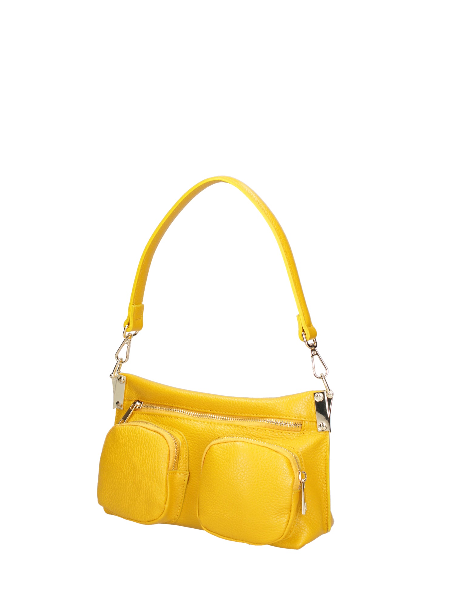 Borsa a spalla da donna Vera pelle 07147-D04 GIALLO Roberta Rossi