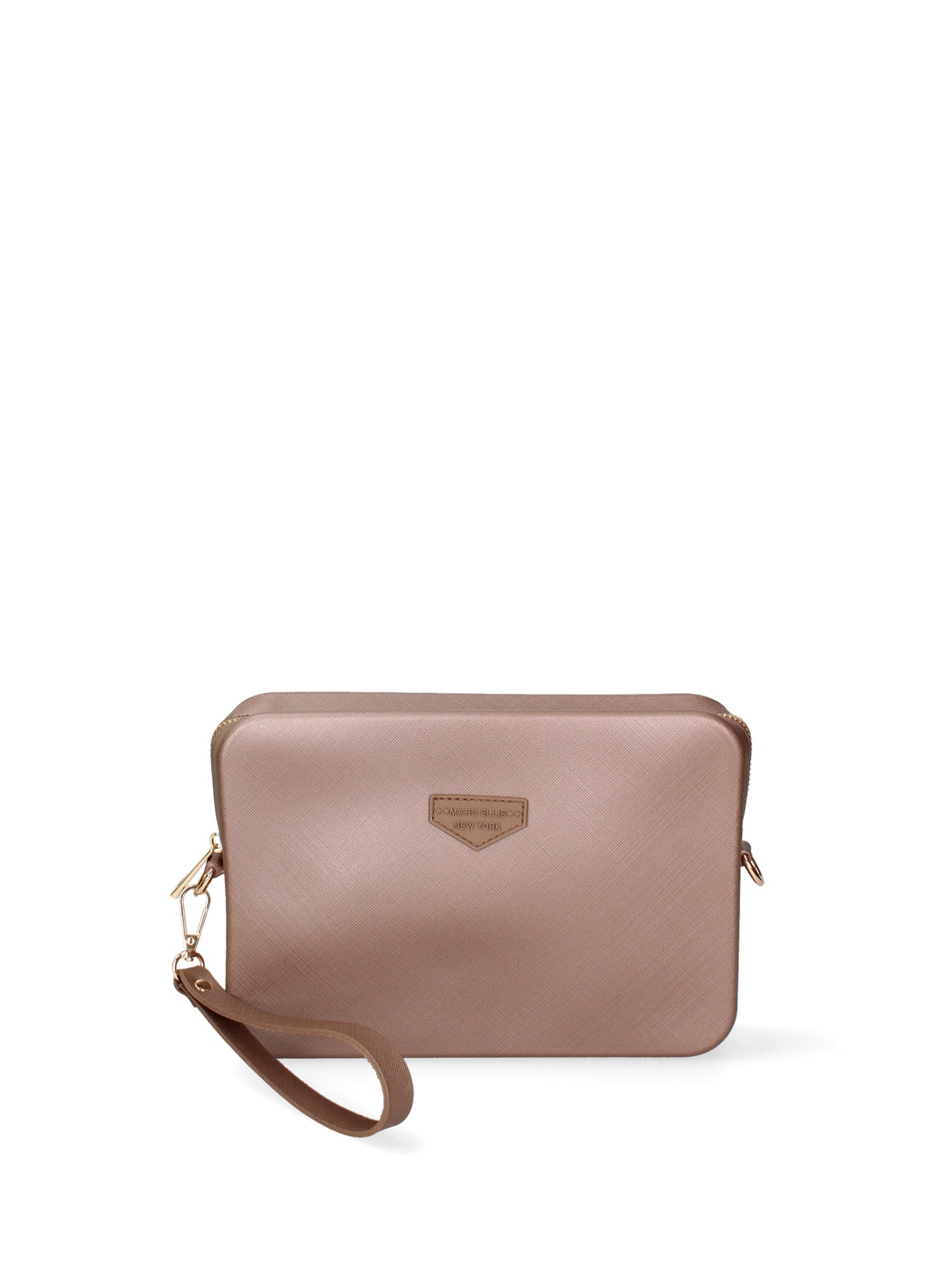 Borsa a tracolla da donna 100% Pvc FLAT-FLOWE-BRONZE - LIGHT GOLD Marc Ellis