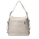 Vera pelle 07135-D86 GRIGIO PERLA Borsa a spalla convertibile Anjelica Viola Castellani
