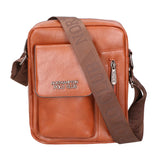 Borsa a tracolla uomo 100% pelle PU PCL3105-BROWN Northampton Polo Club