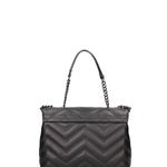 Borsa a spalla da donna 100% vera pelle JR-W-1130-RU-BLACK + GOLD John Richmond