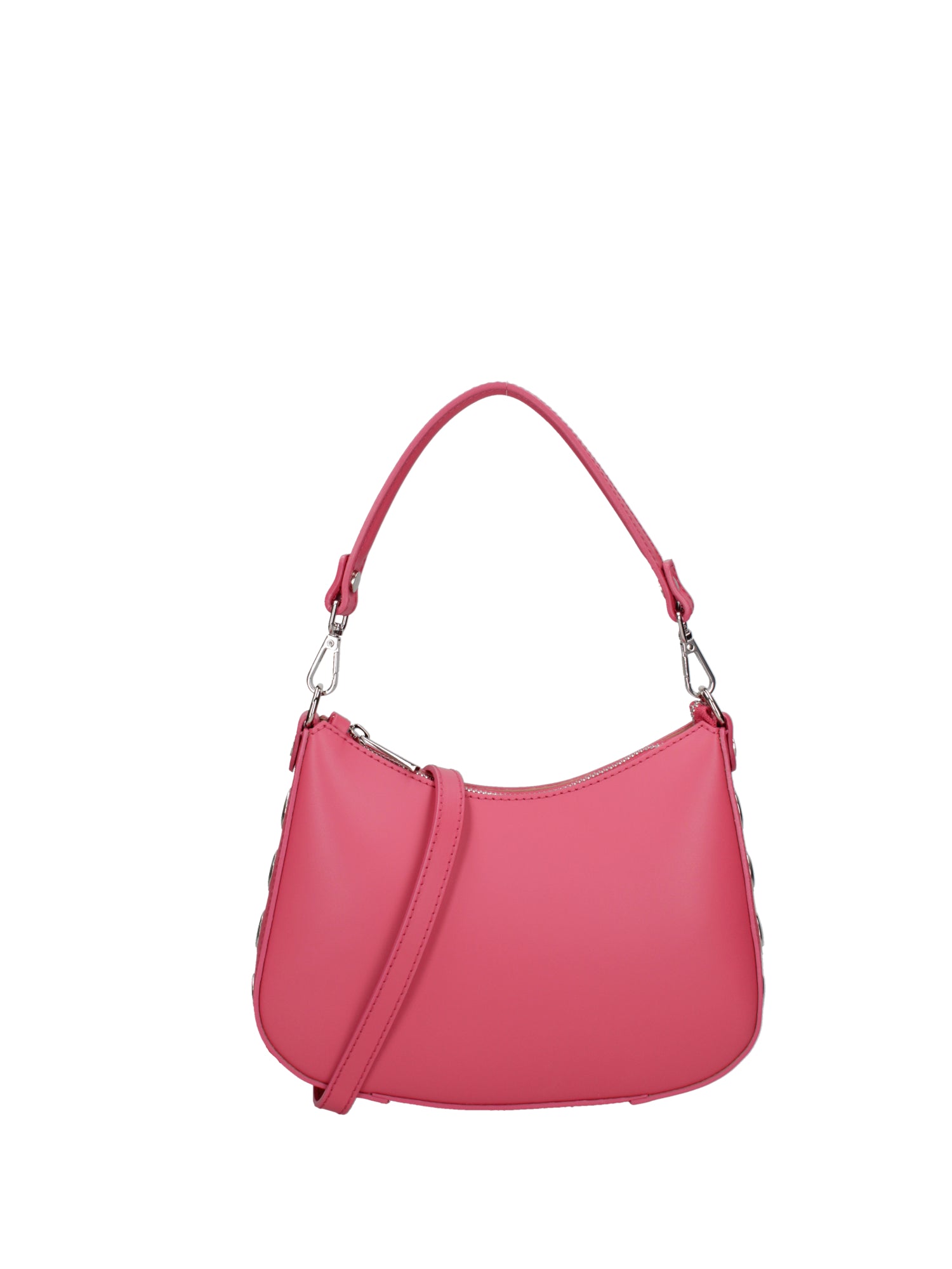 Borsa a spalla da donna 100% pelle ruga 07241-L317 FUXIA Roberta Rossi