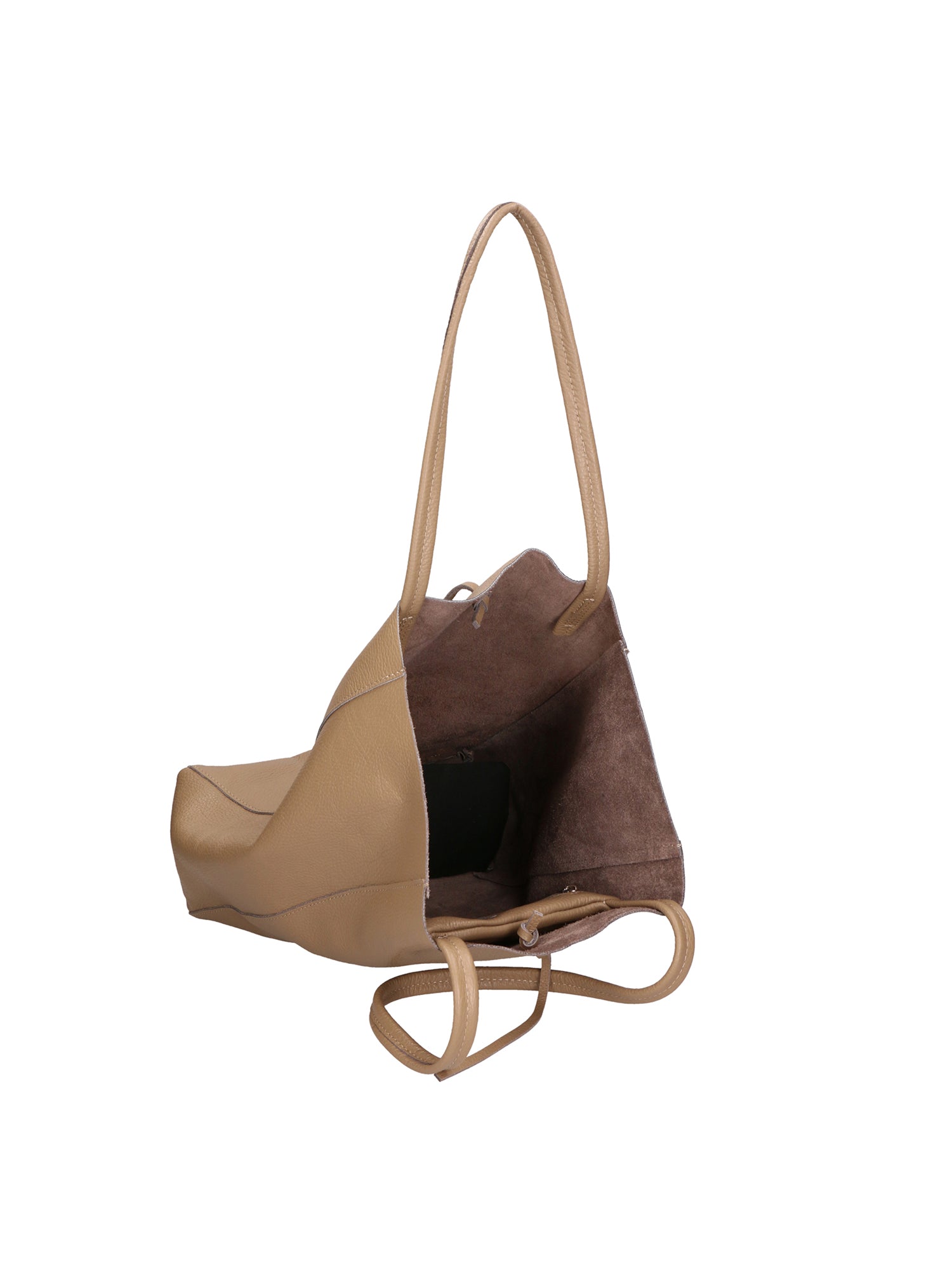Valentina Borsa a mano da donna 100% pelle 06733-D07 TAUPE CHIARO Gave Lux