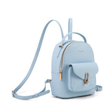 Zaino da donna in pelle vegana Casual 712-3PT-LIGHTBLUE Diana&co