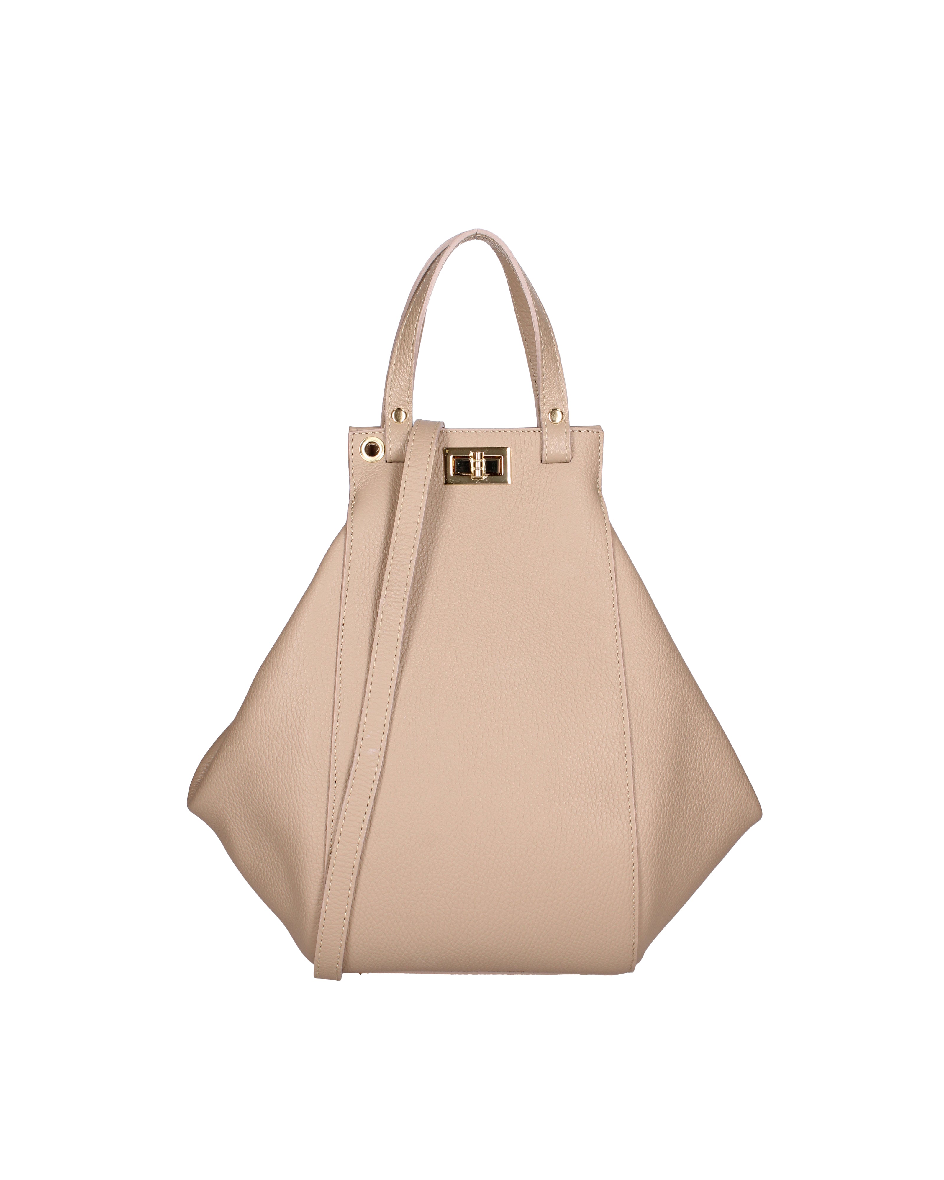 Lindsey Borsa a mano da donna 100% vera pelle 07162-D05 CAPPUCCINO Viola Castellani