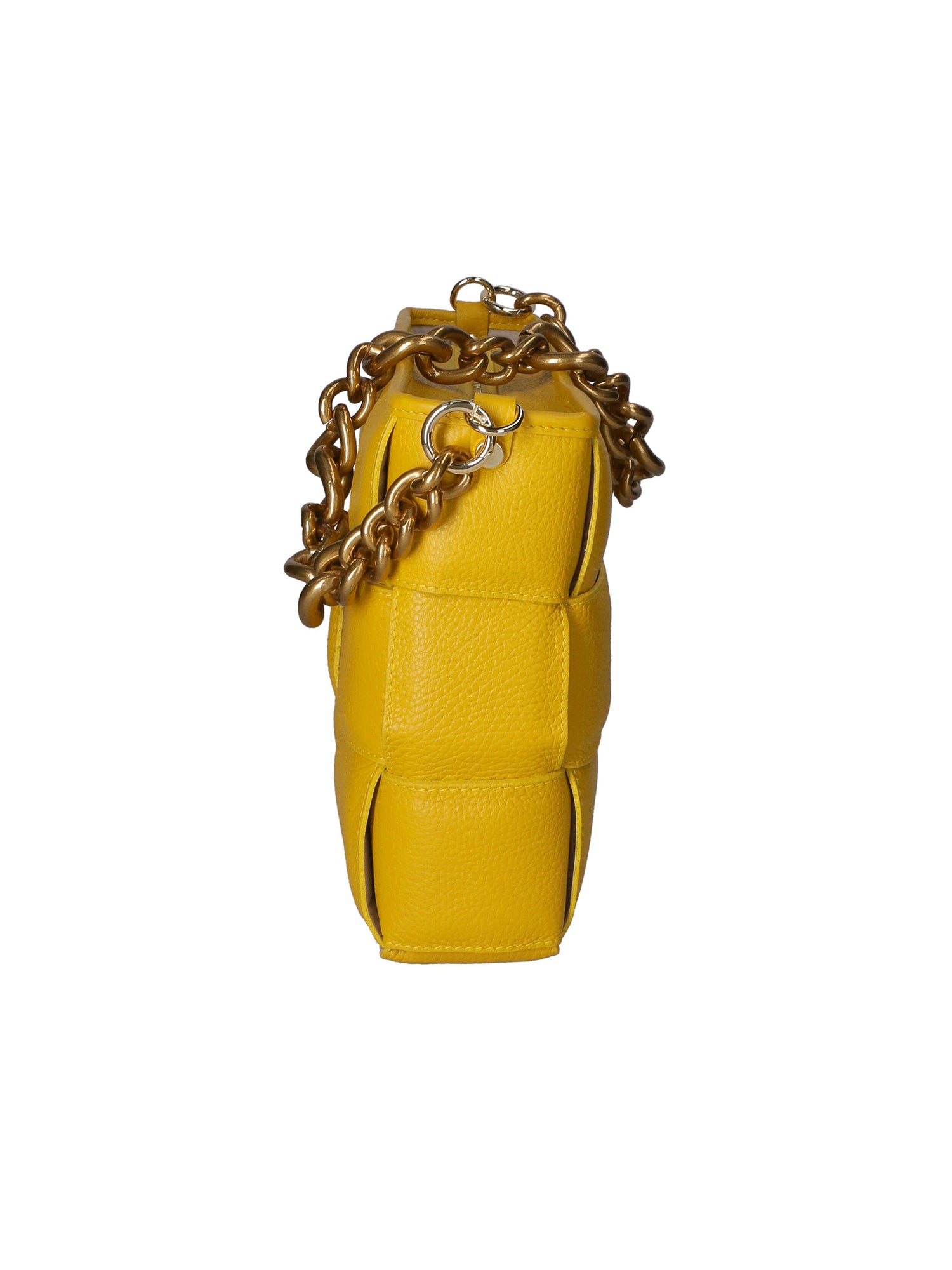 Agostina Borsa a mano da donna Vera pelle 04691-D04 GIALLO YELLOW Gave Lux