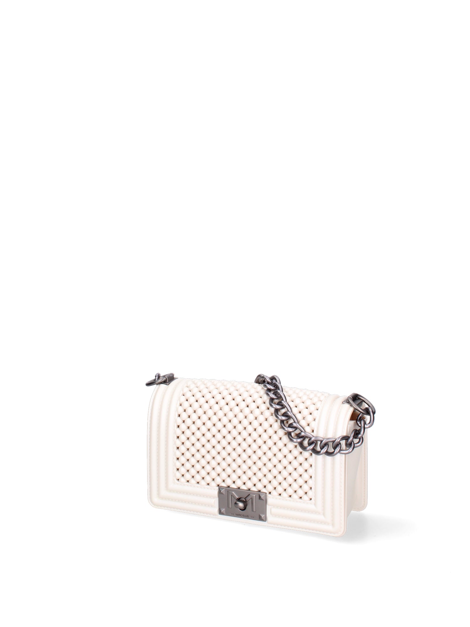 Borsa a mano da donna 100% Pvc FLAT-S-BALL 24-WHITECAP - SATIN CDF Marc Ellis
